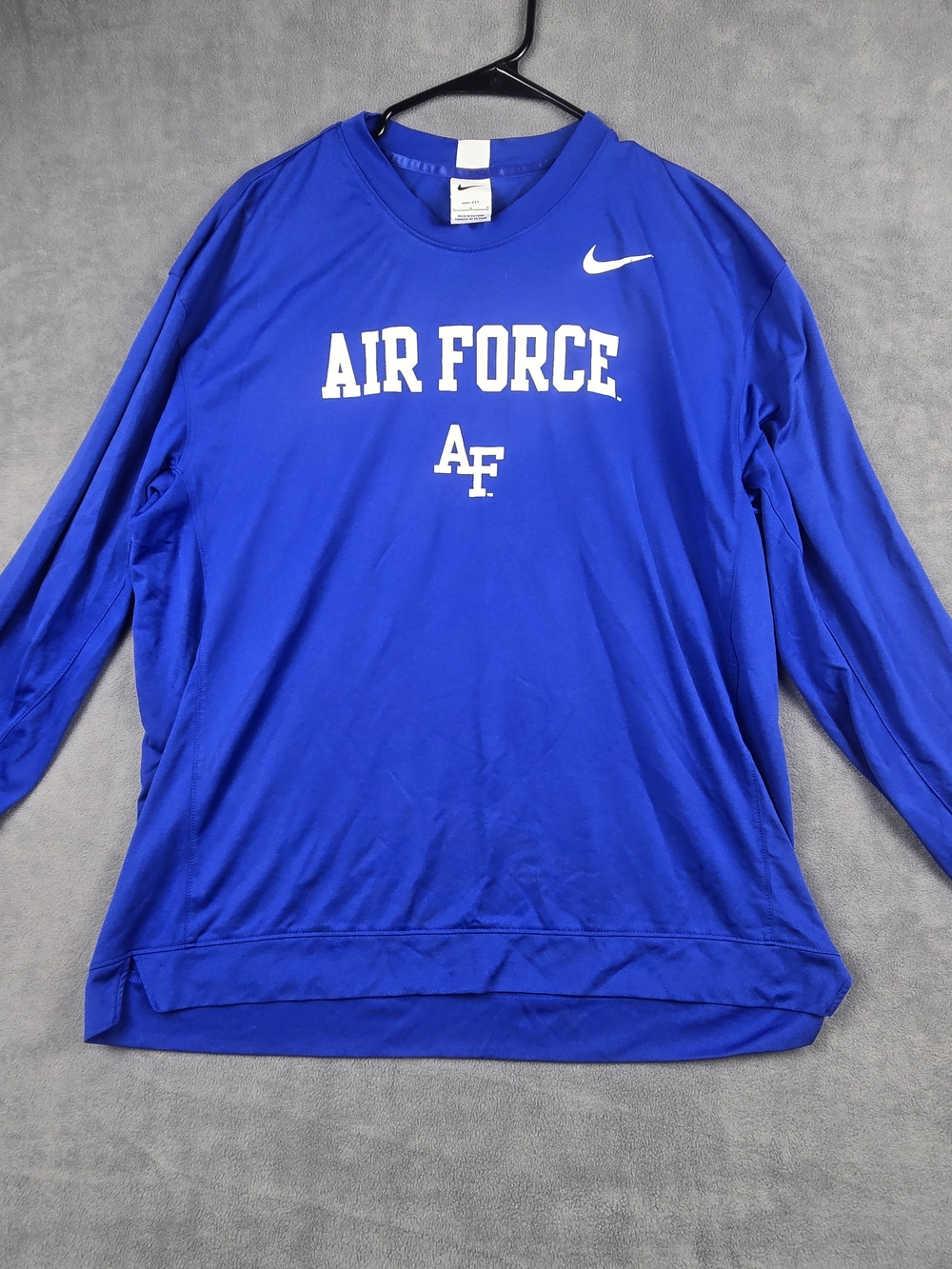 Nike Blue Air Force Graphic Tee with White Logos